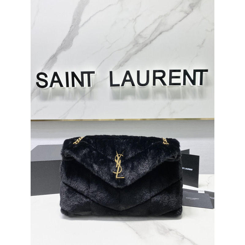 Saint Laurent LOULOU CHAIN BAG IN "Y"-QUILTED SUEDE