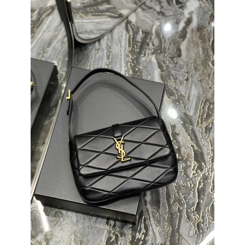 Saint Laurent LE57 Quilted Lambskin Shoulder Bag Black