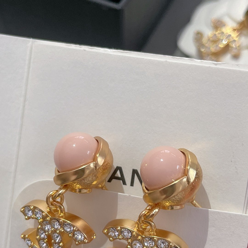 Ch*el earrings pink