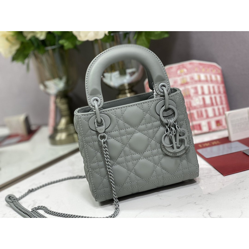 D*or mini lady D*or bag gray
