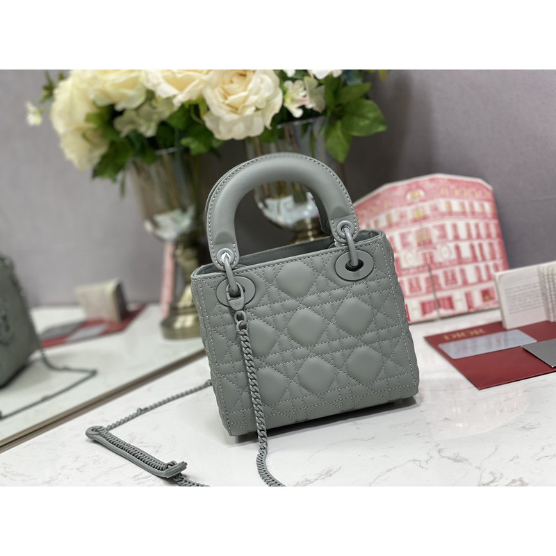 D*or mini lady D*or bag gray