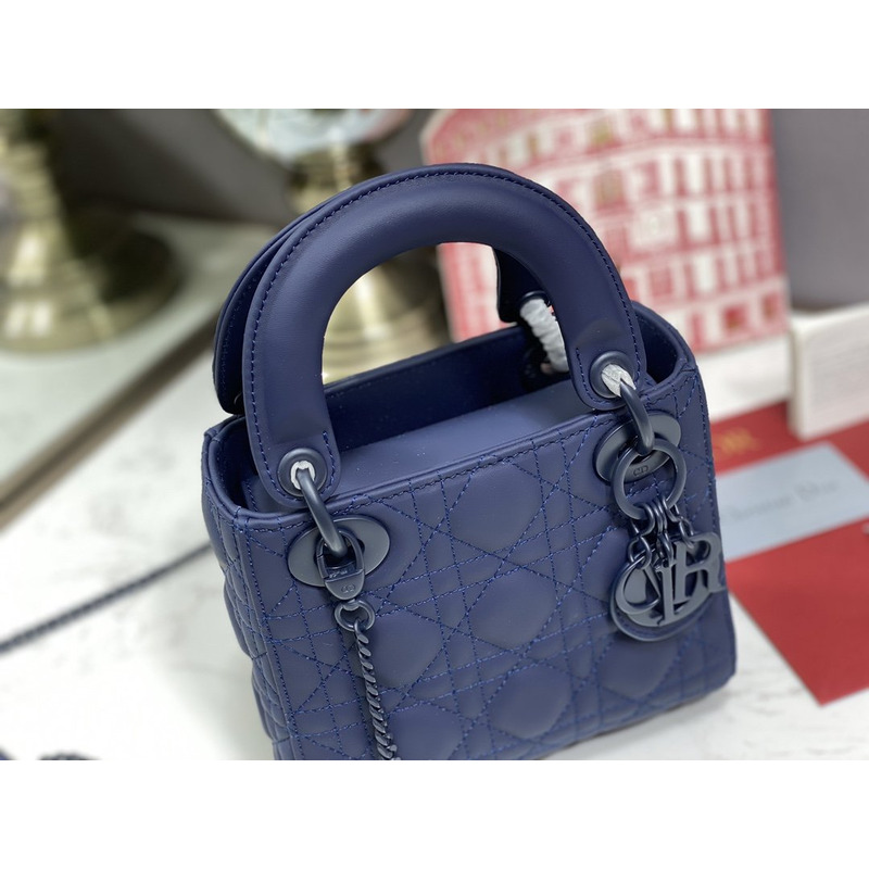 D*or mini lady D*or bag navy blue