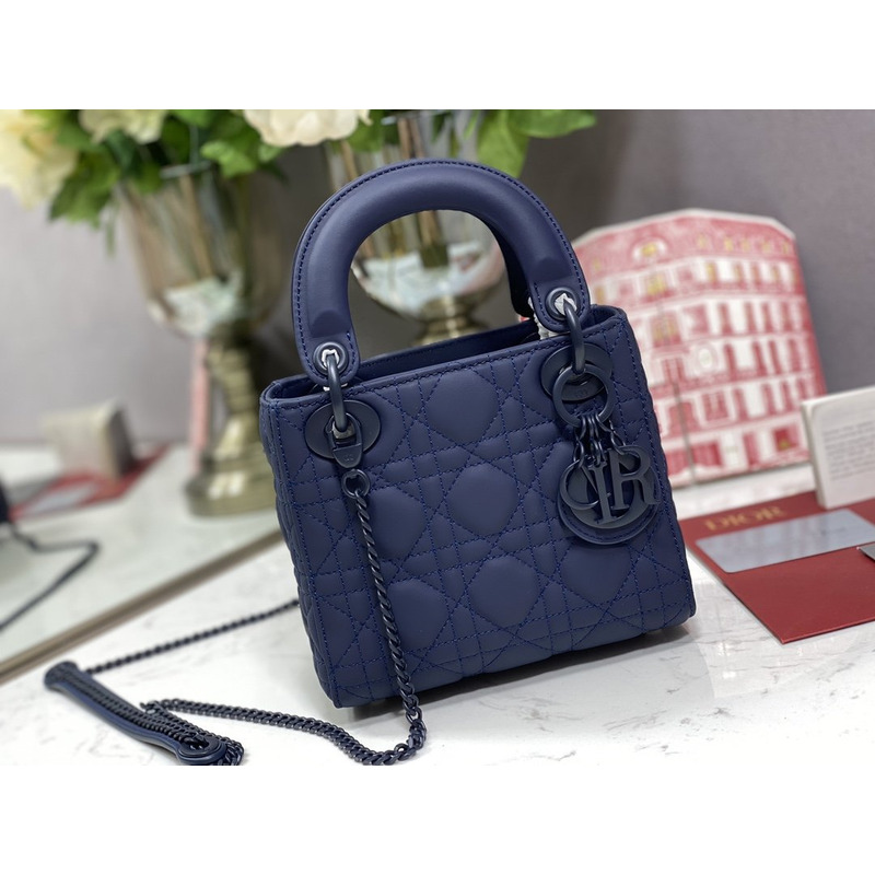 D*or mini lady D*or bag navy blue