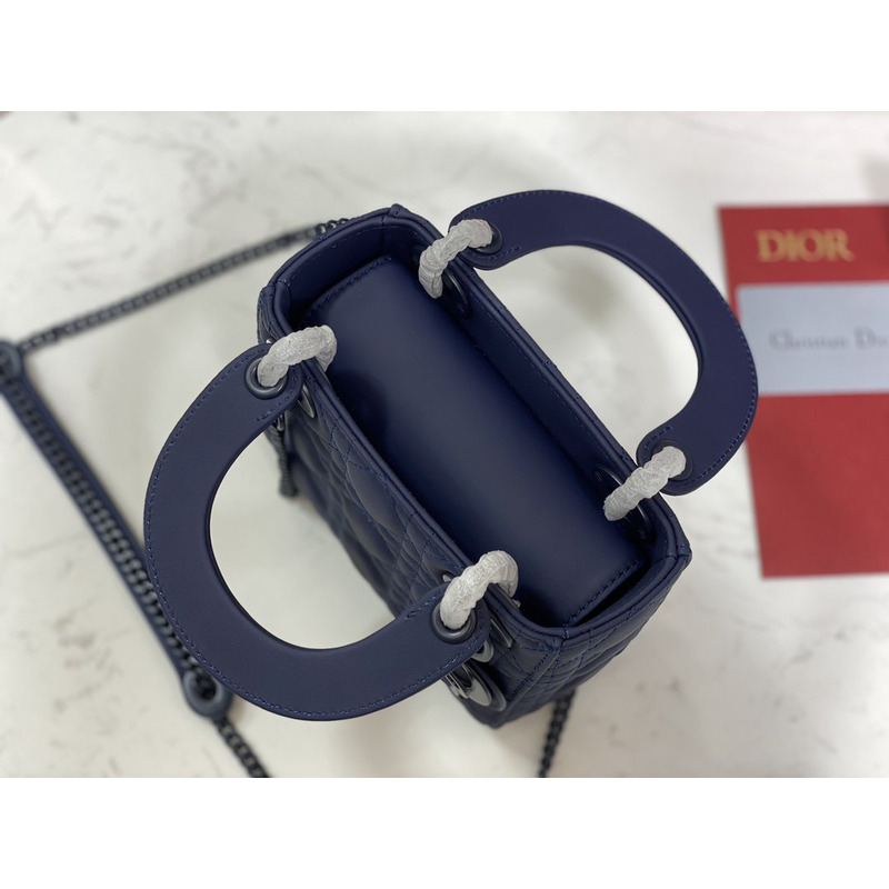D*or mini lady D*or bag navy blue