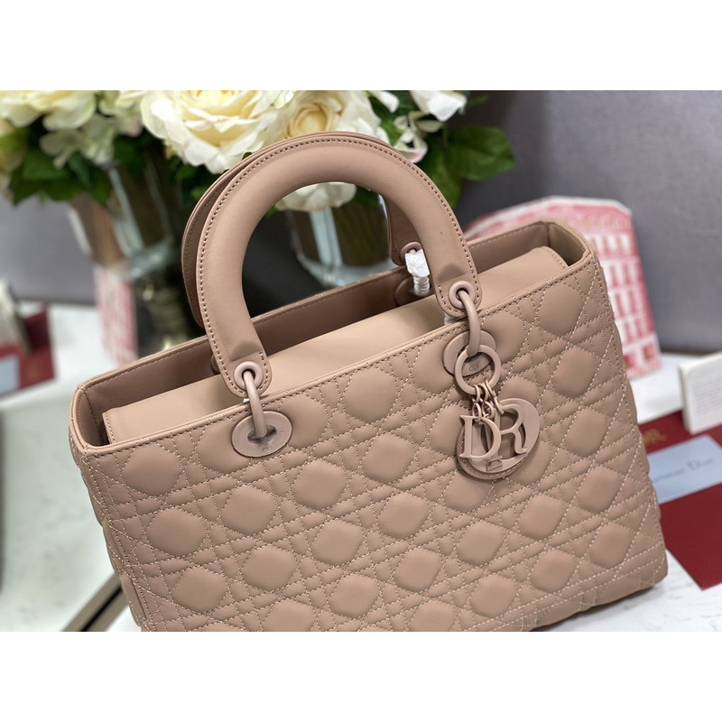 D*or large lady D*or bag blush