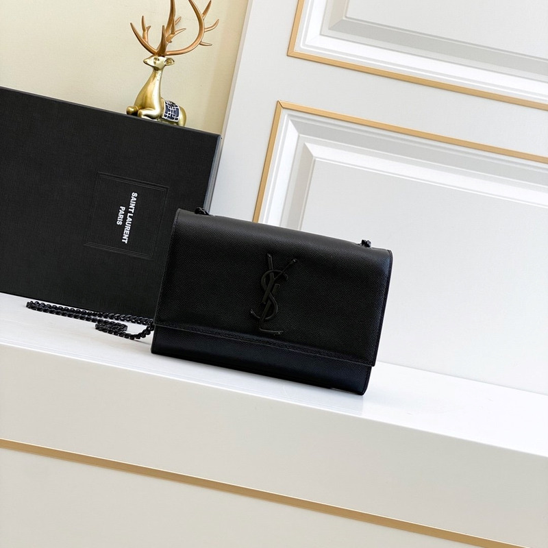 Saint Laurent Kate leather shoulder bag black