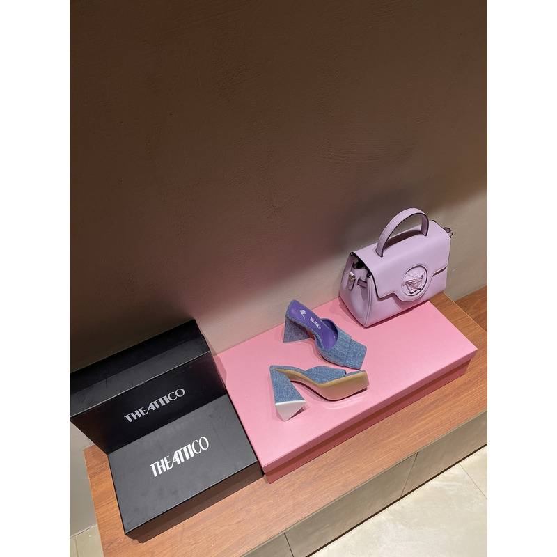 TheAttico Devon Patent Leather Sandals Purple
