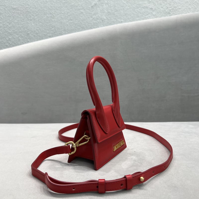 JACQUEMUS Le Chiquito Leather Bag Red