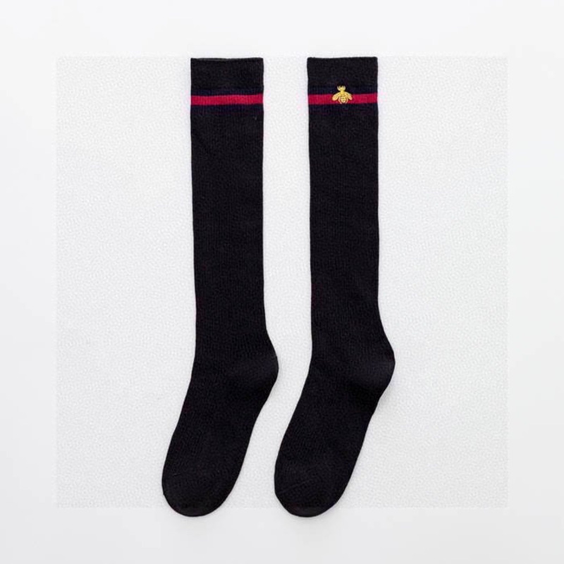 G*u*i bee logo cotton long socks (2-pair)