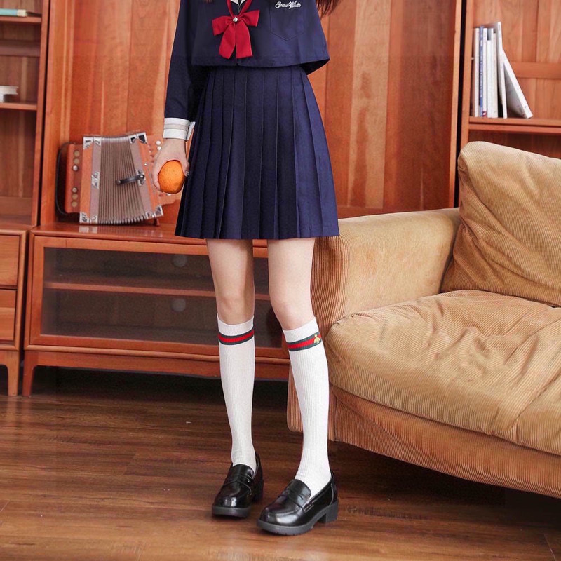 G*u*i bee logo cotton long socks (2-pair)