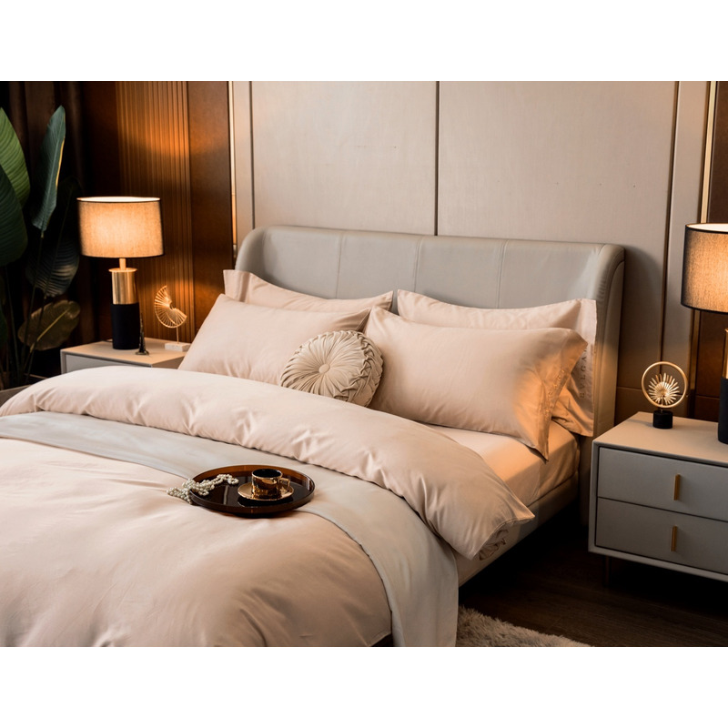 B*l*ai embroidered logo four piece bedding set