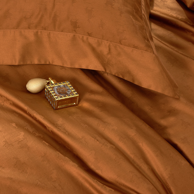 H**mes four piece bed suit bedding brown