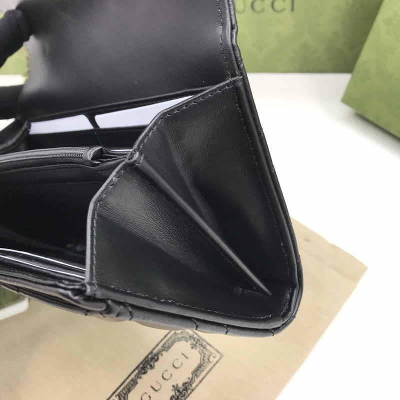 G*u*i gg marmont continental wallet black leather
