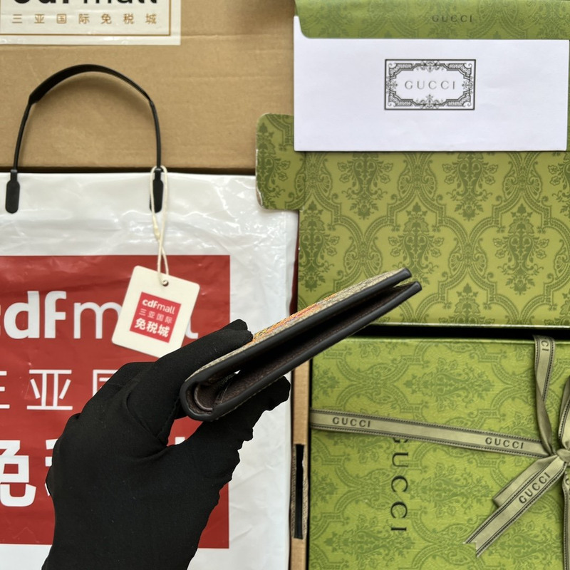 g*u*i cat print wallet beige and ebony gg S*p*e canvas