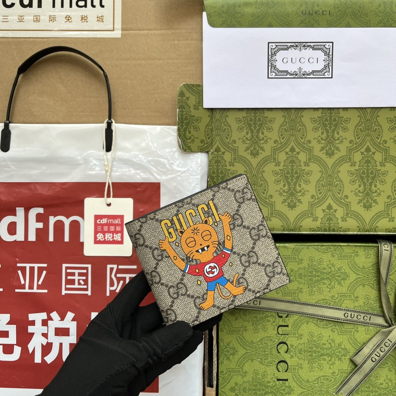 g*u*i cat print wallet beige and ebony gg S*p*e canvas