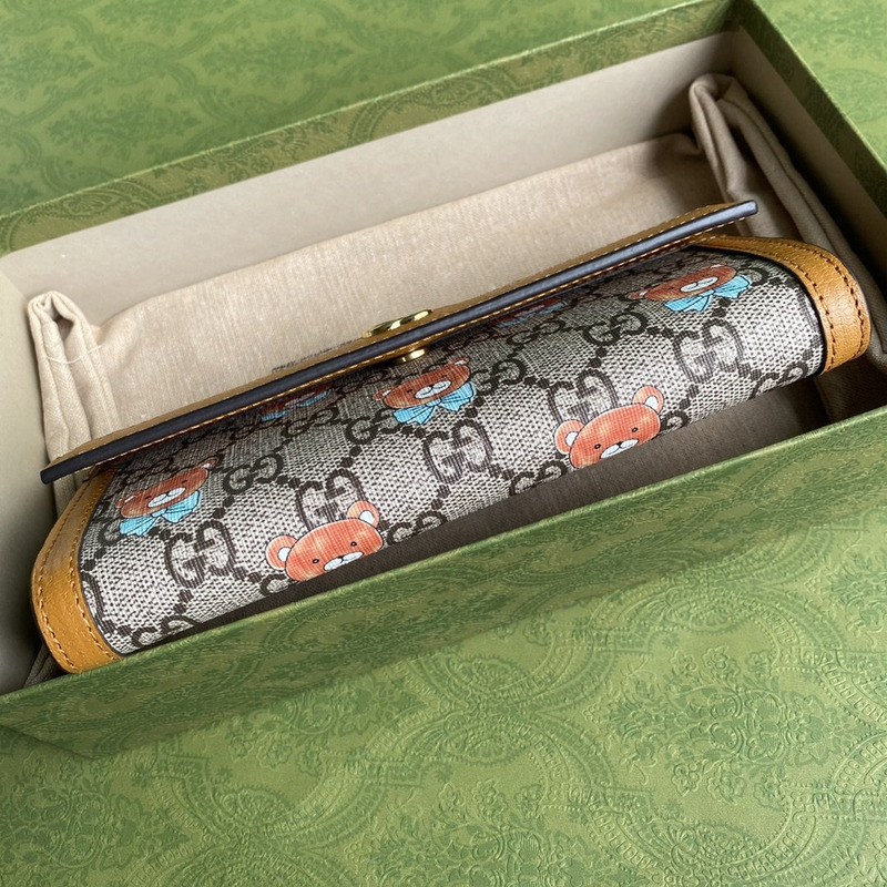 G*u*i x kai gg continental wallet camel/ebony