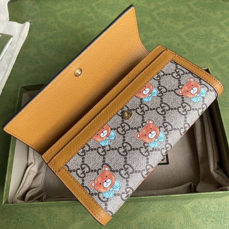 G*u*i x kai gg continental wallet camel/ebony