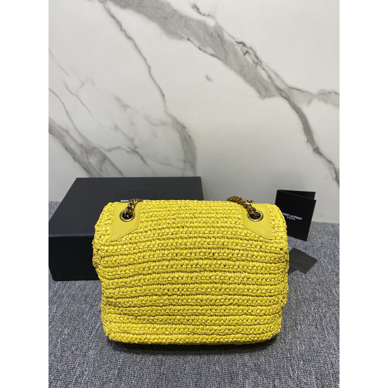 Saint Laurent Jamie Carré Rive Gauche Shoulder Bag Yellow