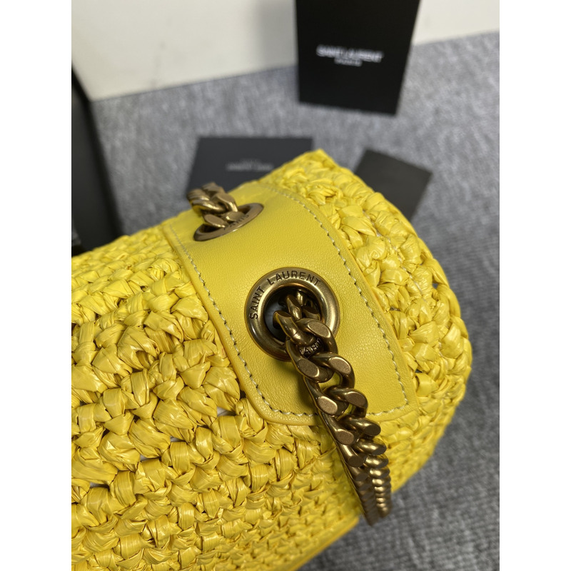 Saint Laurent Jamie Carré Rive Gauche Shoulder Bag Yellow