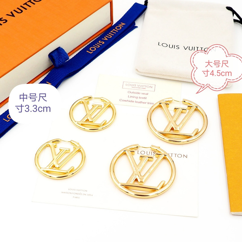 l**is V*t*n l**ise hoop earrings gold-colour