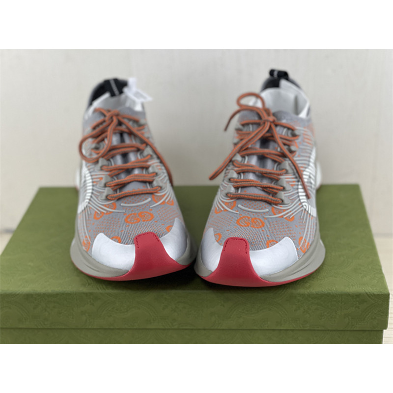 G*u*i run sneakers grey and orange