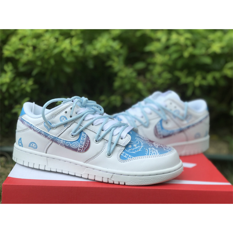 Nike Dunk Low Retro Cashew Flower in white& Blue