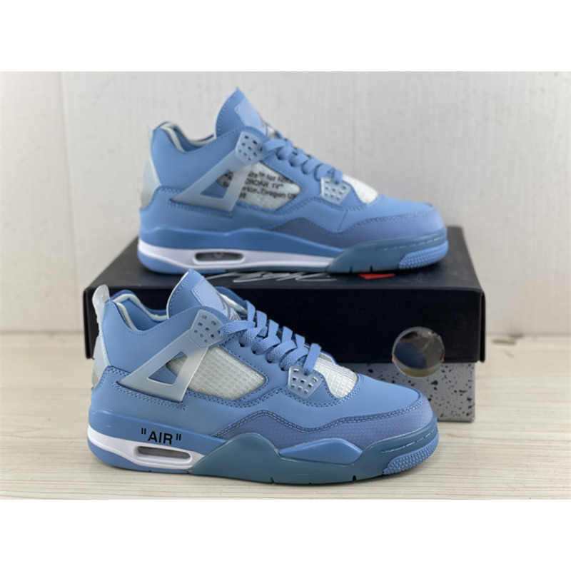Off White X Air Jordan 4 Blue Sail