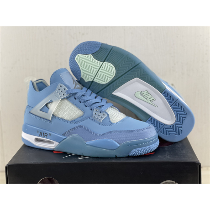 Off White X Air Jordan 4 Blue Sail