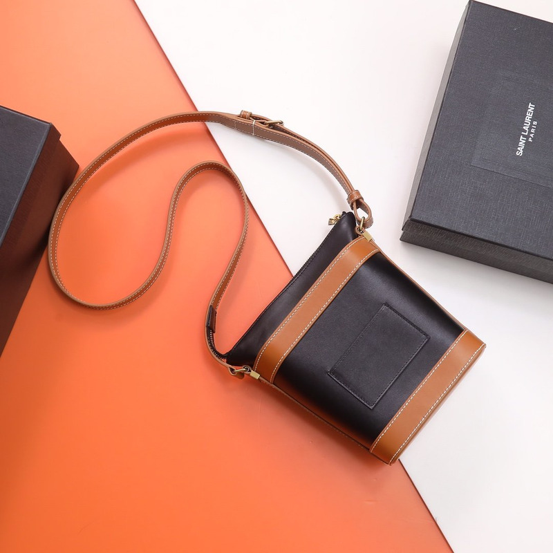 Saint Laurent Aphile Bucket Crossbody Leather Black