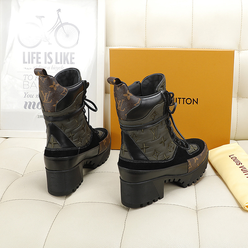 l**is V*t*n laureate platform desert boots khaki green