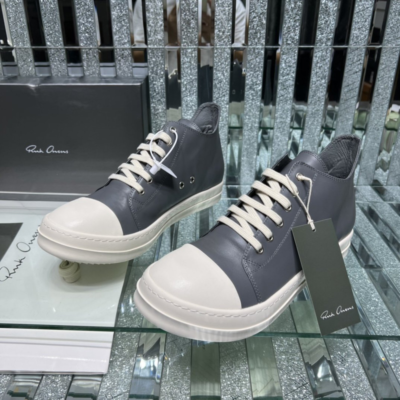 Rick Owens Classic Low Sneakers Grey-blue