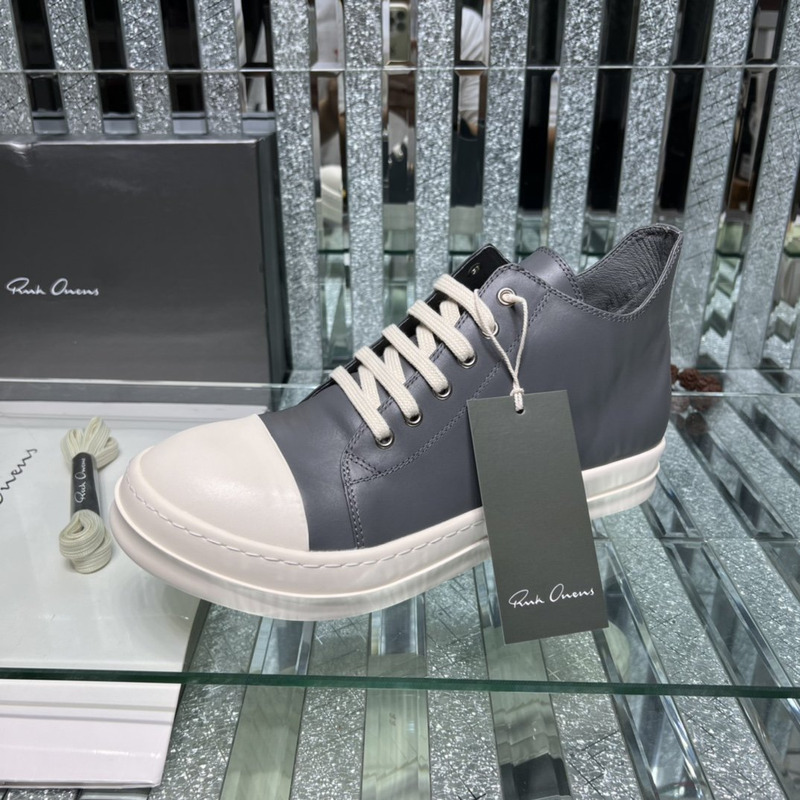 Rick Owens Classic Low Sneakers Grey-blue