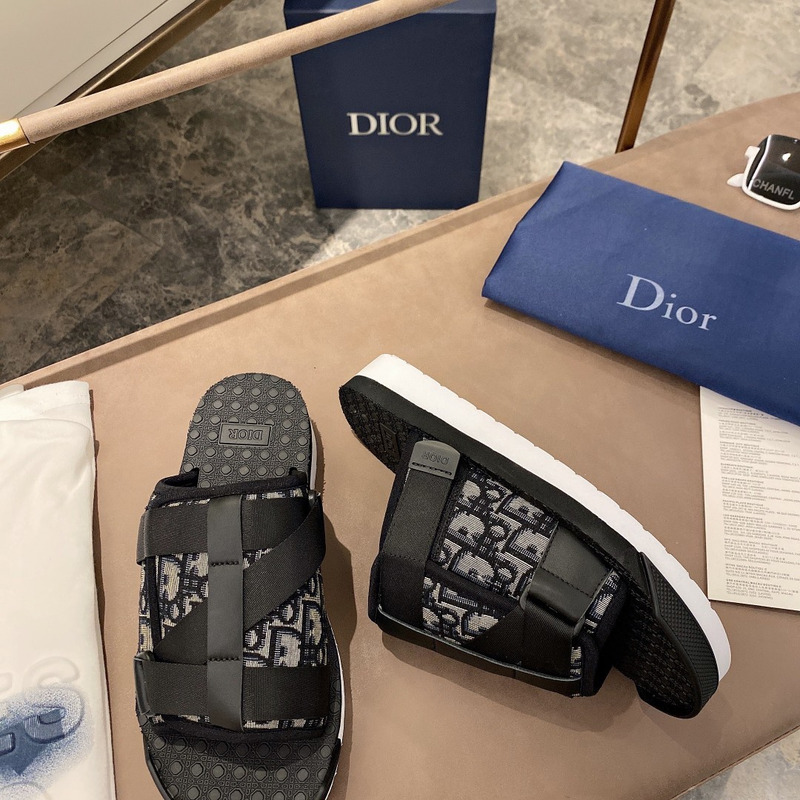 D*or alpha sandal beige and black D*or oblique jacquard