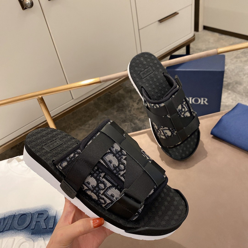 D*or alpha sandal beige and black D*or oblique jacquard