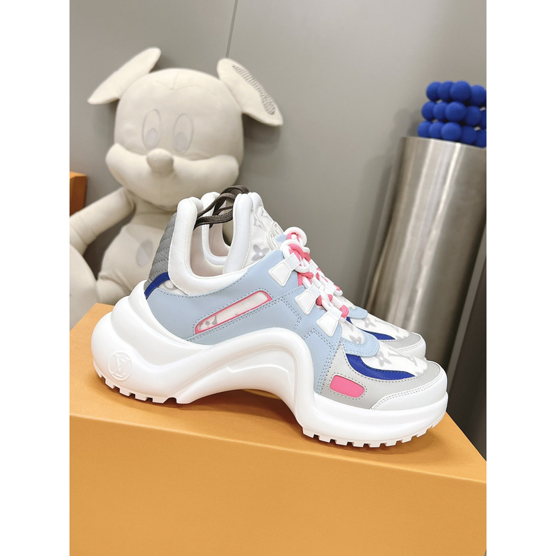 l**is V*t*n lv archlight trainers white grey monogram