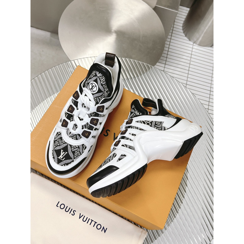 l**is V*t*n lv archlight trainers black white monogram