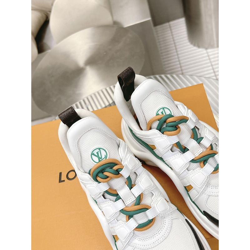 l**is V*t*n lv archlight trainers white/green/black