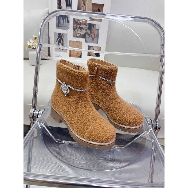 Rene Caovilla Shearing Boots Brown