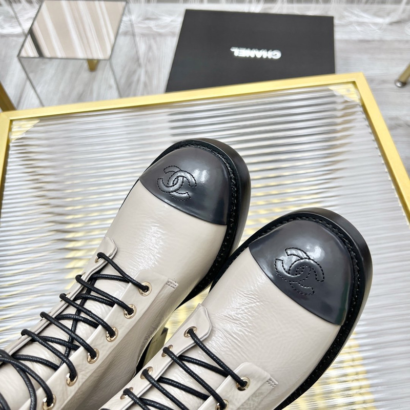 Ch*el boots grey white