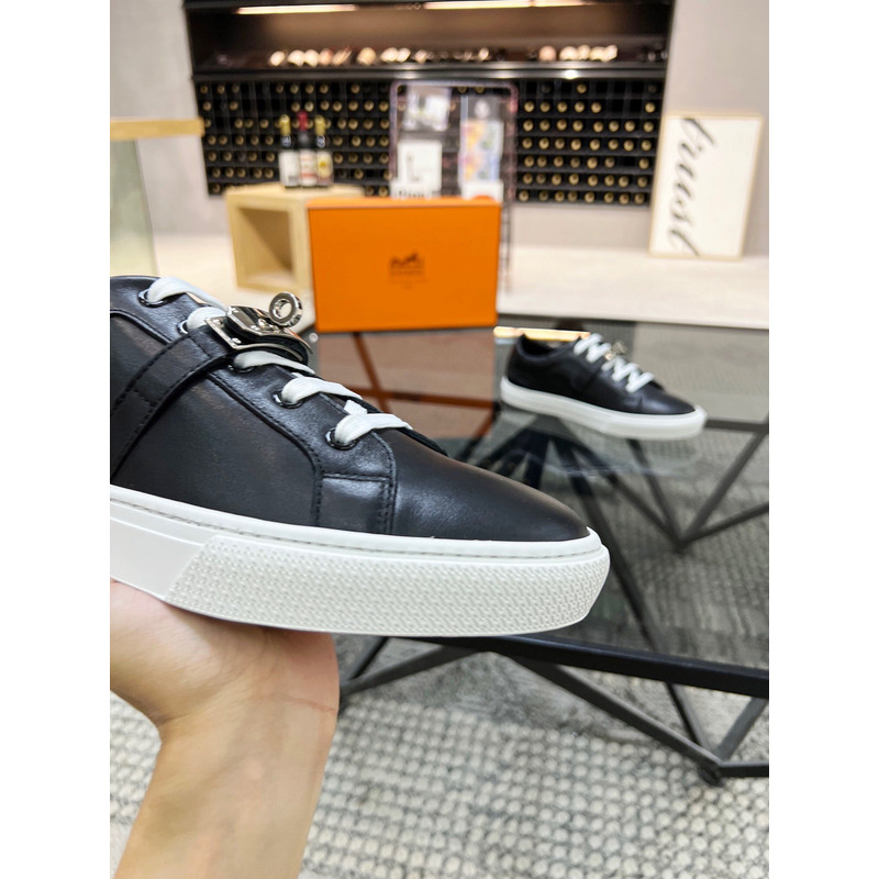 H**mes kelly day low-top sneakers black/silver