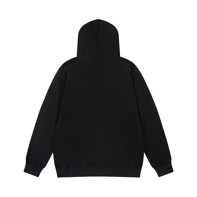 Ba*len*cia*ga x g*u*i logo printing hoodie black
