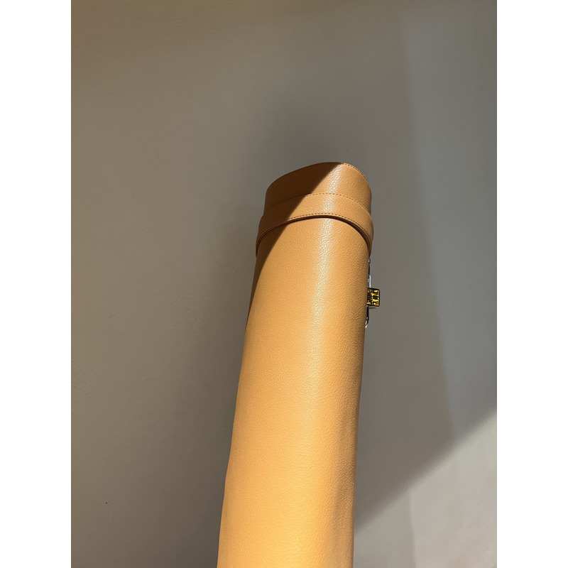 Givenchy Shark Lock Leather Knee High Boots Brown