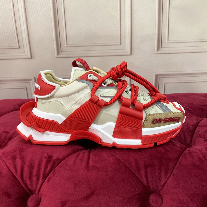 Dolce & Gabbana Chunky Sole Low-top Red Sneakers