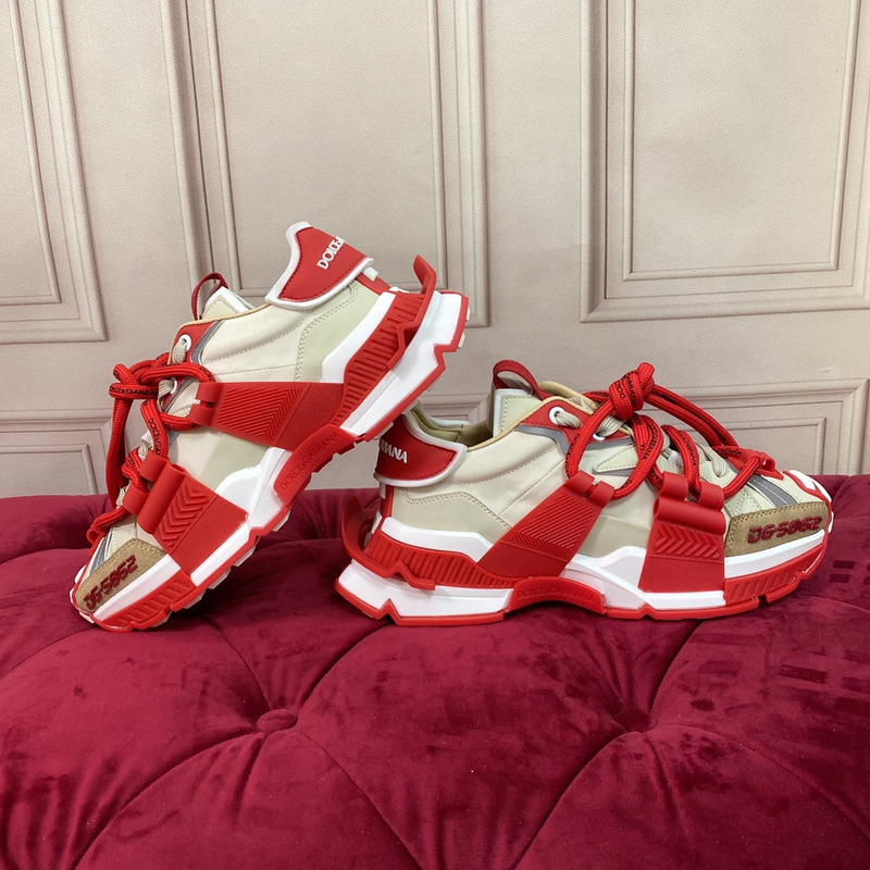 Dolce & Gabbana Chunky Sole Low-top Red Sneakers