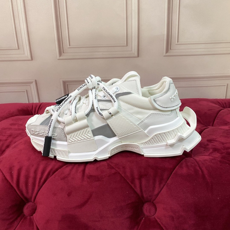 Dolce & Gabbana Panelled Space Multimaterial Sneakers Beige