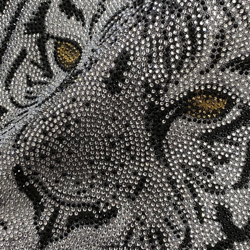 Edition Tiger Hotfix Rhinestone Sweatshirt Black