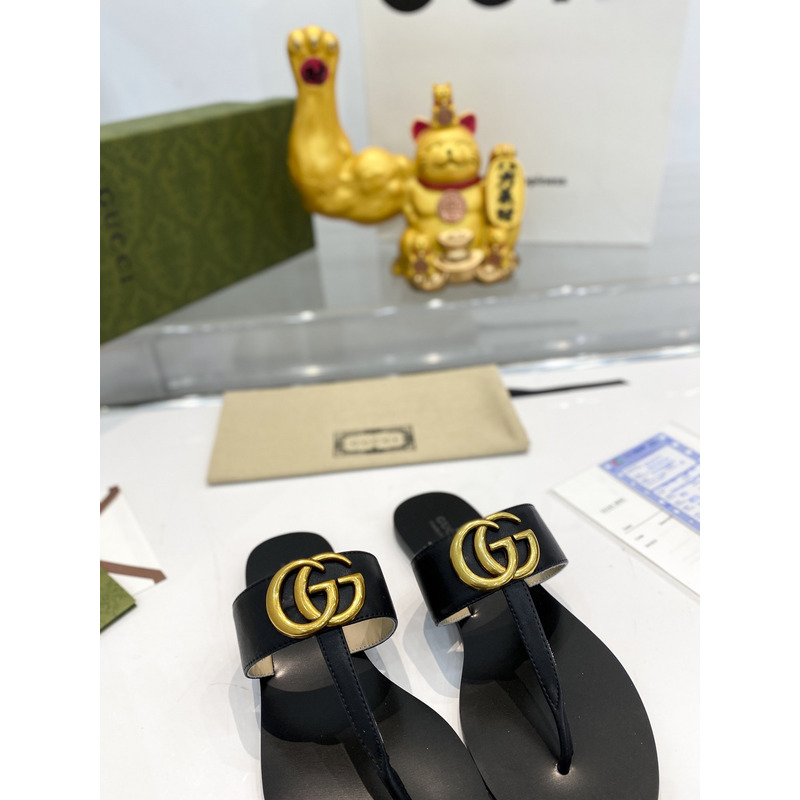 G*u*i gg leather slide black