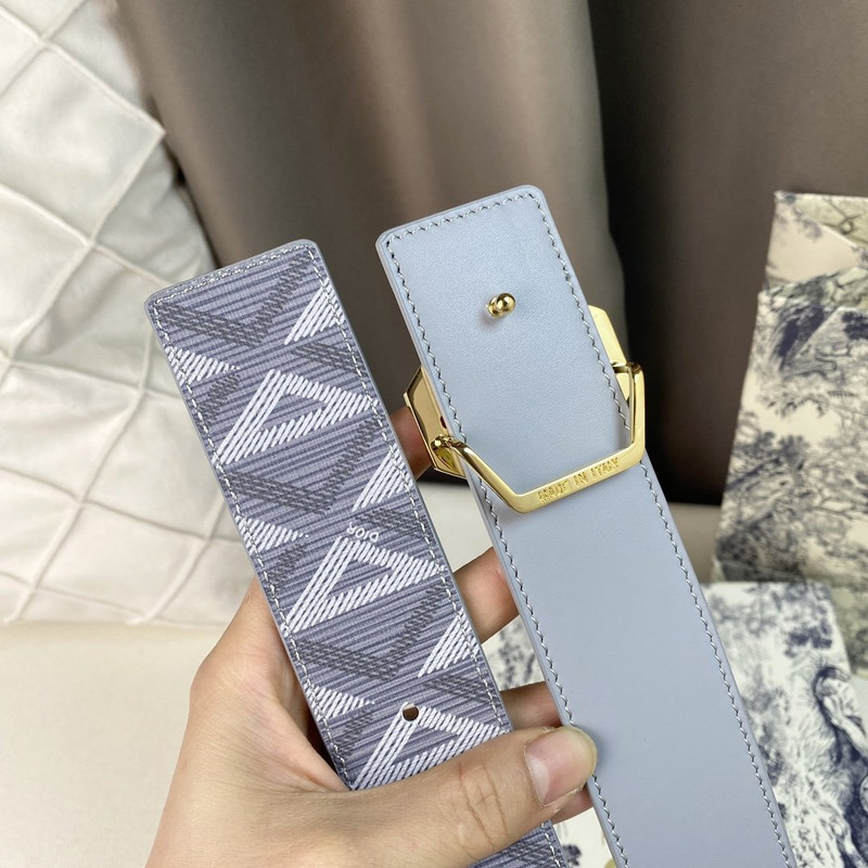 d*or gray cd Di*m*nd canvas and smooth calfskin gold