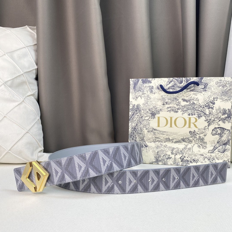 d*or gray cd Di*m*nd canvas and smooth calfskin gold