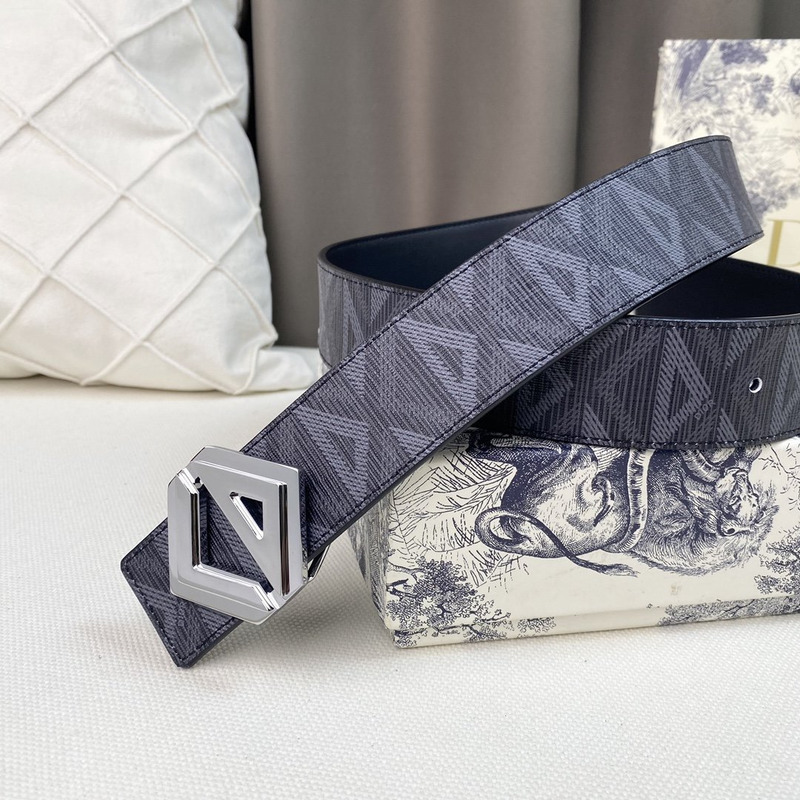 d*or black cd Di*m*nd canvas and smooth calfskin silver